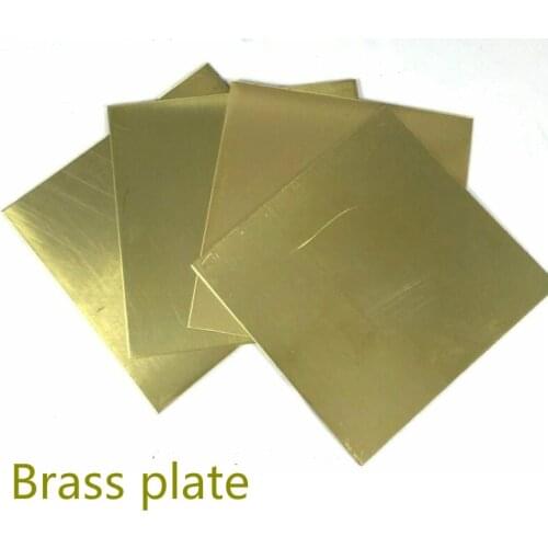 1pcs Brass Sheet Thickness 0.5/0.8/0.1/0.2/1/2x100x100mm Brass Plate Customized Size Frame Model Mould DIY Contruction Brass
