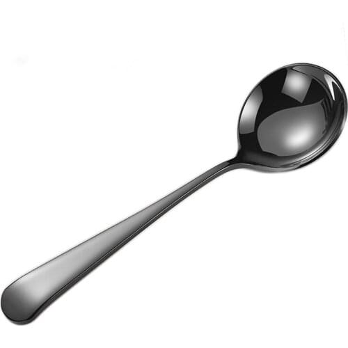 6 Colors Stainless Steel Spoon With Long Handle Ice Spoon Coffee Gold Plated Spoon Tea Home Kitchen Tableware Spoons