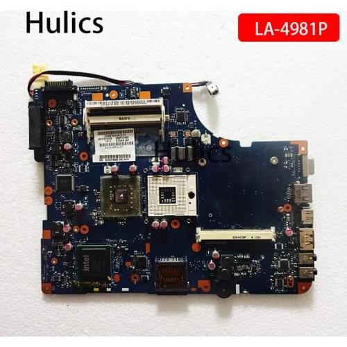 Hulics Original 17" For Toshiba satellite L550 L555 Laptop Motherboard K000078990 KSWAA LA-4981P mainboard 4981P DDR2 MainBoard