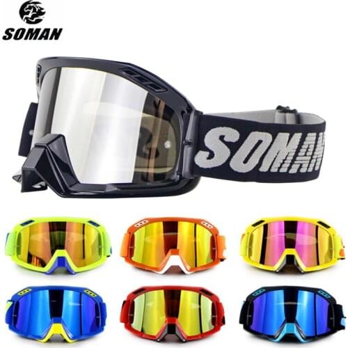 SOMAN Motorcycle Goggles Off Road ATV Motocross Goggles Dirt Bike Gafas Downhill Lunette Moto Cross Country Motorcycle Glasses