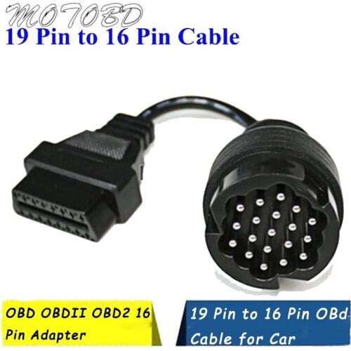 Latest 19 Pin Male OBDII Extension Cord Lead for Porsche 19pin Cable OBD1 To Obd2 16pin Female Adapter Diagnostic Interface
