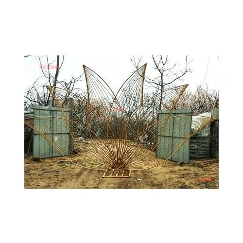 New wedding props Tie yi Lily lotus background high-end theme wedding stage catwalk decorative screen custom-made