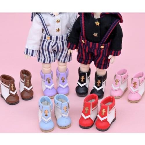 Ob11 doll shoes bjd shoes cowhide copper buckle leather boots for obitsu11,GSC clay,body9,YMY,1 / 12BJD doll Accessories boots