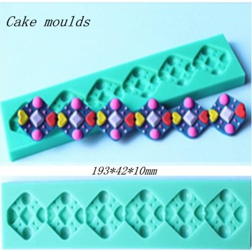 Wholesale Silicone mold K406 Gem shape Sugar craft mold Fondant cake mold Decoration DIY tools