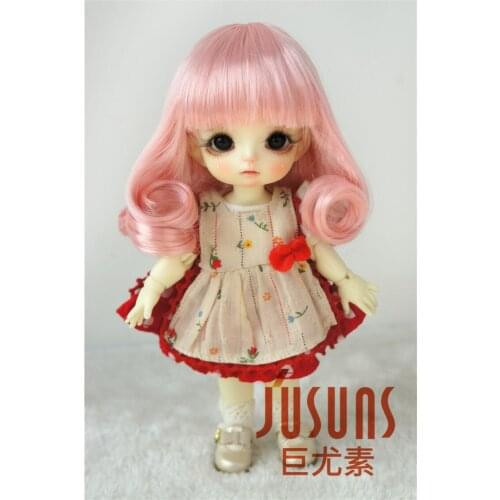 JD131 1/8 1/6 BJD Doll Wig Fashion Doll Synthetic Mohair Wig Pearl Roll Doll Wigs 5-6inch 6-7inch Doll Accessories