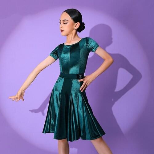 New Latin Dance Competition Dress Professional Short Sleeve 2 Piece Suit Rumba Dancing Clothing Samba Practice Clothes DWY5962