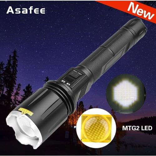 New LED Flashlight USB Rechargeable MTG2 LED Zoomable Light Camping Waterproof Safety Hammer Light Super Bright Camping Light