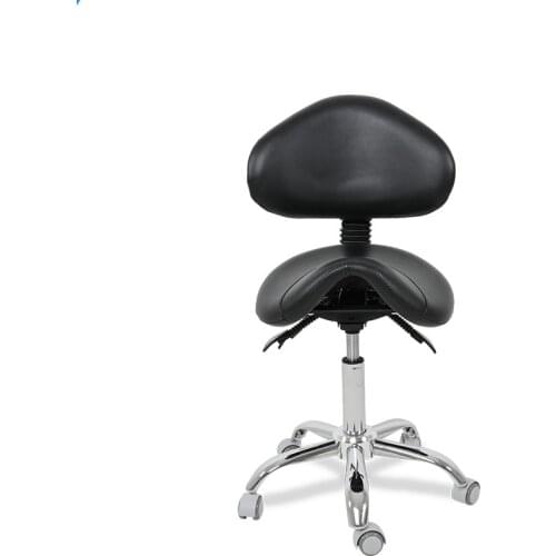 Comfort Rolling Saddle Stool Chair with Adjustable Backrest Support Clinic Hospital Pharmacy Beauty Chairs Barber Chair Salon