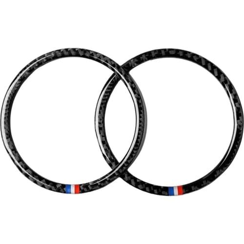 Carbon Fiber headlight switch speaker frame fit for Ford Mustang 2015 2016 2017 Auto Accessories Car Stickers Car-Styling