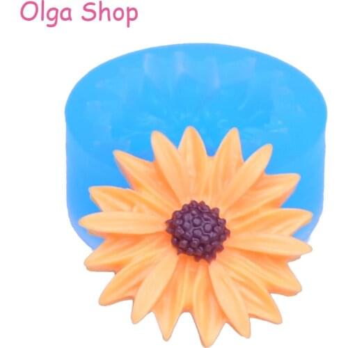 HYL054 26.9mm Daisy Flower Silicone Mold for Cake Decoration, Sugarcraft, Fondant, Resin Clay, Gum Paste, Jewelry, Chocolate Wax