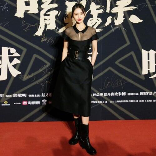 Party Summer Vintage Elegant Dinner Dresses For Women 2021 Runway Fashion High Street Luxury Brand Short Sleeve Black Dress Y2k