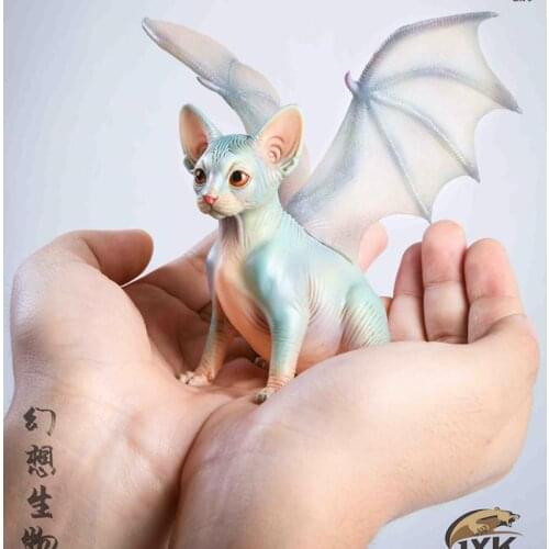 1:6 JXK JXK048 Fantasy Creature-Hairless Cat Sphinx Bat Cat Animal Model For Collection