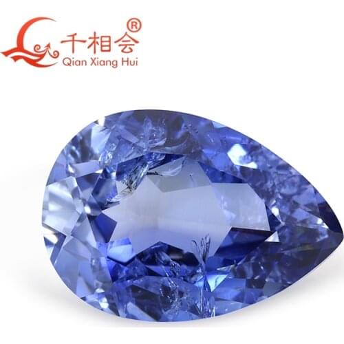 14x20mm light blue pear shape natural cut artifical sapphire including minor cracks and inclusions corundum loose gem stone