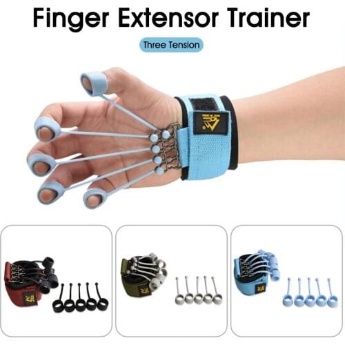 20/40/60lbs Finger Extensor Exerciser High Quality HandGrip Therapy Stretcher Trainer Resistance Band Fitness Training Equipment