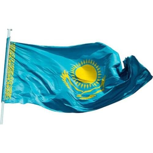 3x5 FT Large Kazakhstan National Flag Home Decor KZ Hanging Banner 90cmx150cm