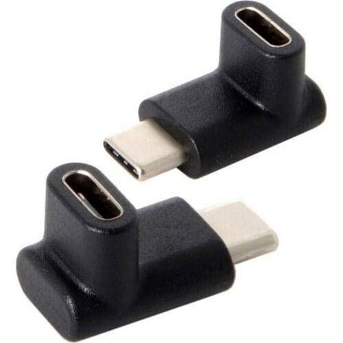 500 pcs 90 Degree Type C Adapter, USB C Male to Female Adapter USB-C Adaptor USB 3.1 Type-C Connector Wholesale