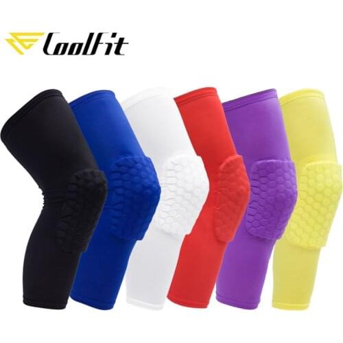 CoolFit 1PCS Basketball Knee Pads Sleeve Honeycomb Brace Elastic Kneepad Protective Gear Patella Foam Support Volleyball Support