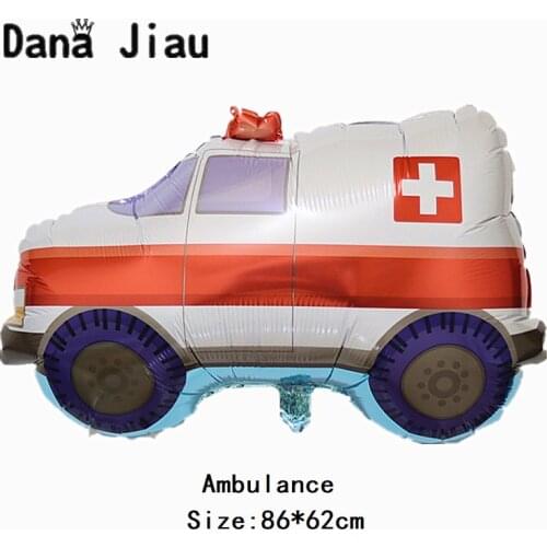 76*62cm Big Ambulance Car Foil Balloon Doctor Dream Gift Birthday Party Decoration Hospital Balloons