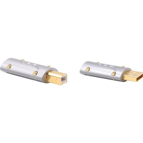 HI-END USB2.0 USB Plug Connector Type A B Hifi DIY DAC USB Cable 24K Gold Plated Bronze