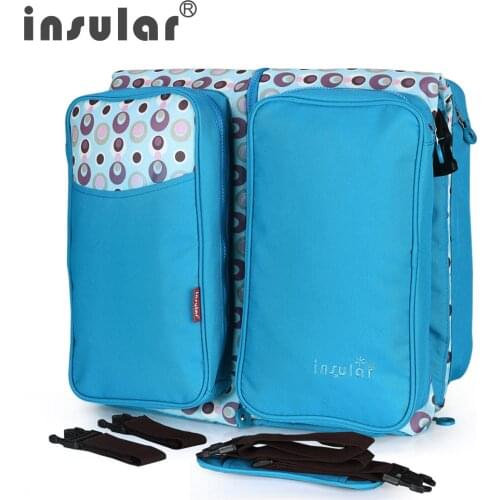 Insular New Waterproof Baby Diaper Bag Multi-functional Foldable Baby Bed Mommy Stroller Bag Baby products