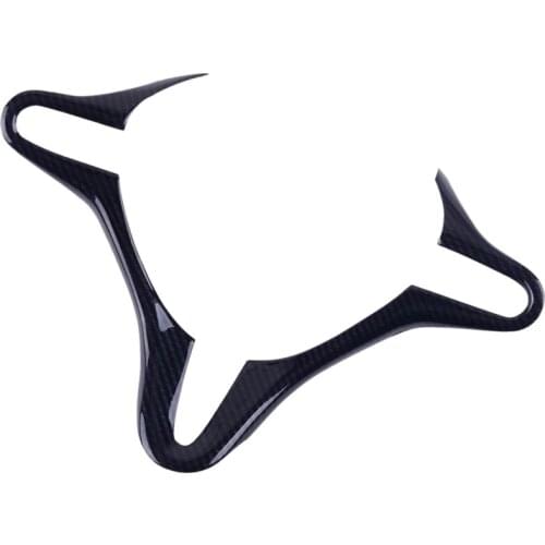 Car Carbon Fiber Style Inner Steering Wheel Cover Trim Frame Fit for Honda FIT 2008 2009 2010 2011 2012 2013