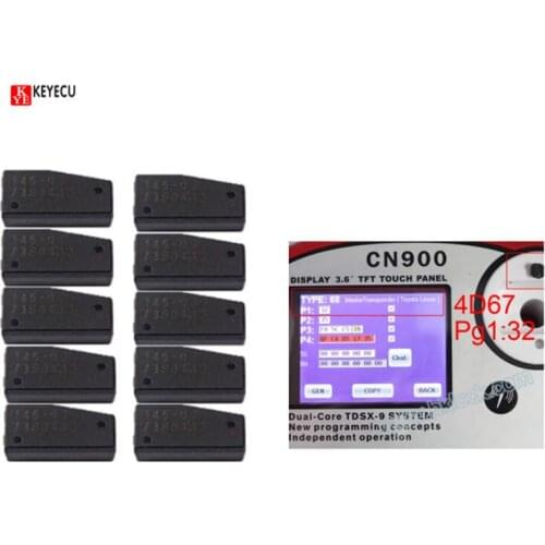 KEYECU (10PCS) 2017 4D67 / ID67 Transponder Chip Carbon Pg1: 32 for Toyota / Scion Lexus