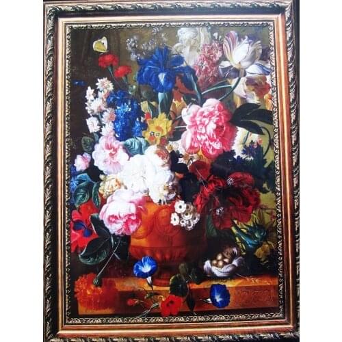 Oil painting flowers 1000 pieces The paper puzzles jigsaw puzzle white card adult childrens educational toys