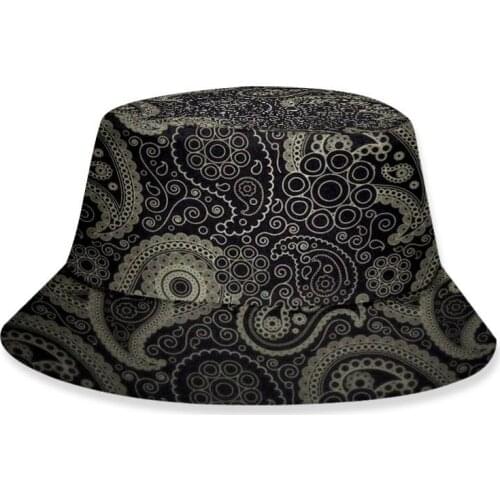 Unisex Adults Kids 3D Paisley Cashew Print Summer Outdoor Sun Hat Bucket Cap Summer Hat Sun Hat Bucket Cap Summer Hat Sun Hat Bu
