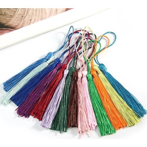 Mibrow 50pcs/lot 12cm Chinese knot Silk Tassel for Earrings Long Rayon Thread Tassels Handmade Cotton Tassel Jewelry