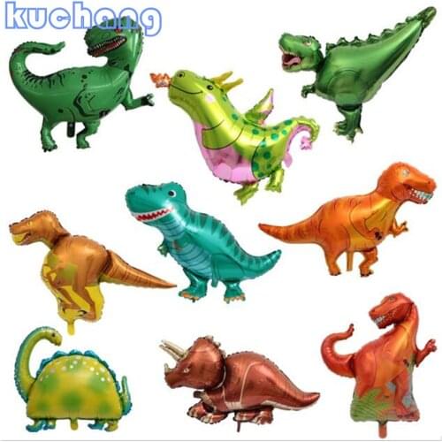 10pcs Mini Dinosaur Foil Balloon Boys Animal Balloons Toy Childrens Dinosaur Birthday Party Jurassic Decorations Ballons