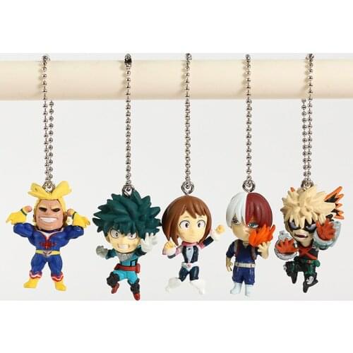 My Hero Academia Midoriya Izuku Shoto Todoroki Bakugou Katsuki All Might Ochaco Uraraka Mini PVC Figures Toys Pendants 5pcs/set