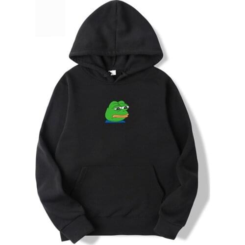 2019 Men/Women Sad Frog Print Sportswear Hoodies Male Hip Hop Fleece Long Sleeve Hoodie Slim Fit Sweatshirt Hoodies for Men