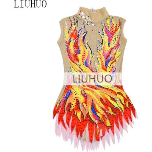 LIUHUO Figure Skating Dress Womens Girls' Ice Skating performance Rhythmic gymnastics competition Dance Leotard ArtisticCostume