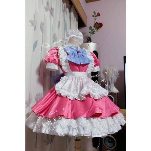 [Customized] Anime Demon Slayer/Kimetsu no Yaiba Hashibira Inosuke Maid Outfit Lolita Dress Cosplay Costume Halloween Free Ship
