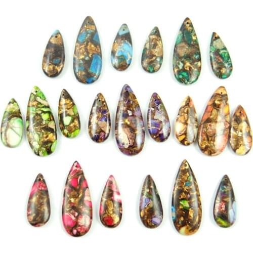 Natural Stone Quartz crystal Water Drop Making Marine sedimentary Pendant for diy Jewelry making necklace Accessories