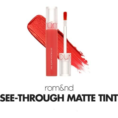 Romand See Through Matte Tint Lip Glaze Women Beauty Liquid Lipstick Lipgloss Lip Makeup Professional Cosmetic Silky Smooth