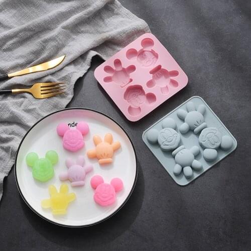 Silicone Cake Molds Kid Cartoon Animal Chocolate Pudding Gummy Mold DIY Biscuit Candy Fondant Mould Cake Baking Decorating Tools