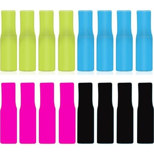 100 Pcs Silicone Straw Tips, Food Grade Reusable Silicone Tip Cover for 9mm Stainless Steel Straw