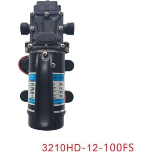 With built in fan, by-pass small portable electric high pressure diaphragm dc 12V 100W water pump self priming sprayer pump
