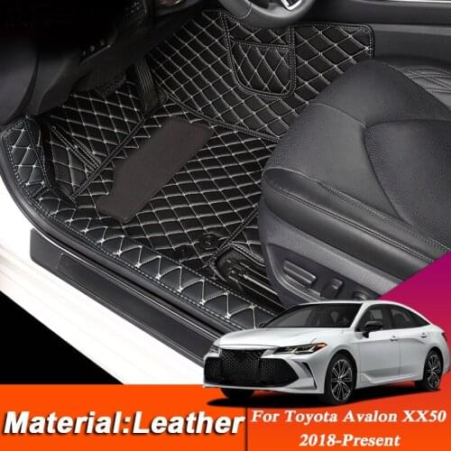 Car Styling Custom Foot Mat For Toyota Avalon XX50 2018-Present Leather Floor Protect Waterproof Pad Auto Internal Accessories