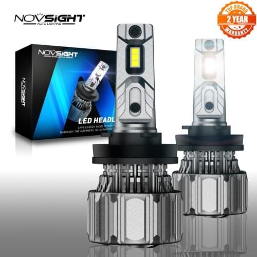 NOVSIGHT H11 9006 LED Headlight Bulb H4 H7 H8 H9 H1 H3 9005 H13 Bulbs Mini Size Plug and Play Headlamp 70W 15000LM Auto Light