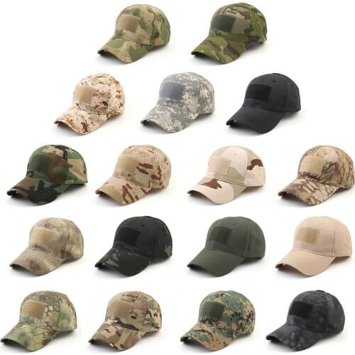 Outdoor Camouflage Adjustable Cap Tactical Summer Sunscreen Hat Military Army Camo Airsoft Hunting Hiking Fishing Caps