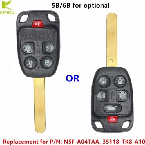 KEYECU Replacement New Keyless Entry Remote Ignition Car Key Fob 313.8MHz for Honday Odyssey 2011-2013 FCC ID: N5F-A04TAA