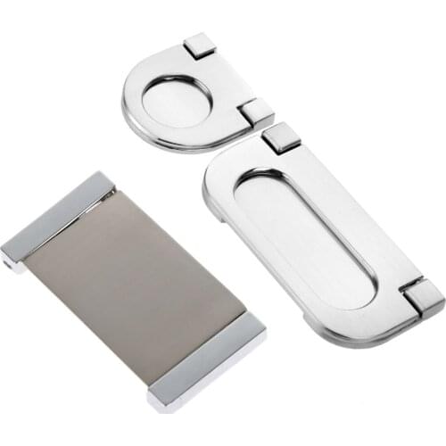 1Pc European Sliding Door Flush Concealed Pull Handles Drawer Cabinet Knobs and Handles Hidden Recessed Kitchen Furniture Handle