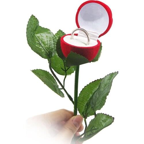 1pc Wedding Magic - Rose to Ring Box Magic Tricks Romantic Magia Party Bar Gimmick Accessory Props Comedy