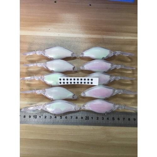 10pcs Unpainted Crankbaits Fishing Lure Bodies 4 1/3 Inch 9/16 OZ Blank lures JSE239