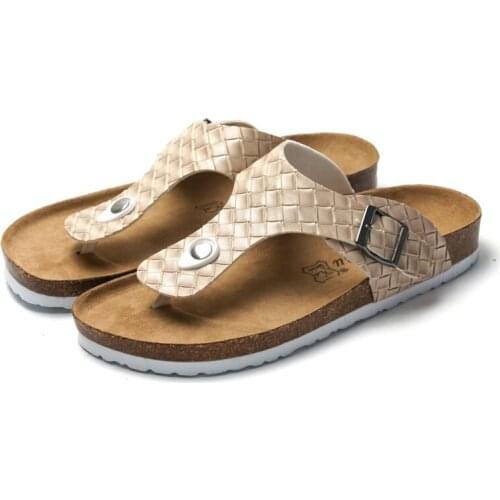 2021 Summer New Non-slip Slip on Cork Slippers Men Comfortable Sandals for Couples Flat All-match Brand Designer Mens Slipper