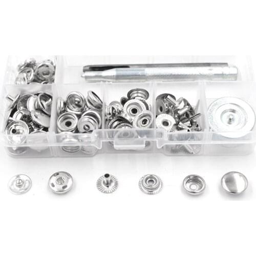 25sets 12.5mm Snap Buttons+Manually install the tool+10sets Suture buttons Boxed.DIY accessories. Metal buttons. jeans