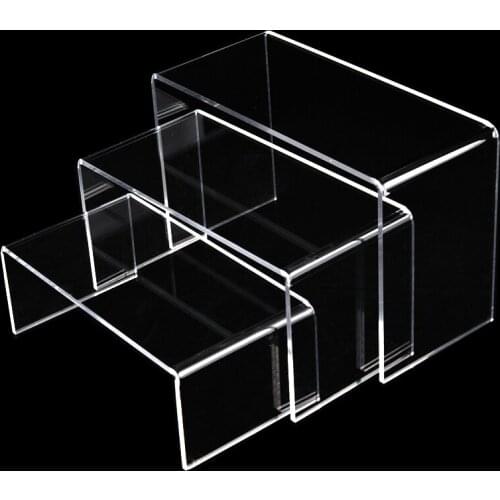 3 Pieces Set Clear Acrylic Shoe Display Rack Jewelry Showcase Display Stand Holder, Acrylic Shoe Stand Slanted