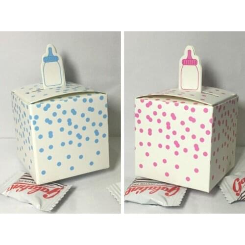 50 Pcs/lot) Amazing Baby box of Classic Baby Bottle Candy Box For baby shower decoration favor box and baby birthday gift box
